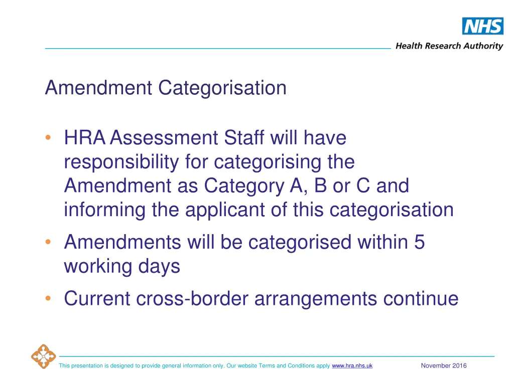 amendment categorisation