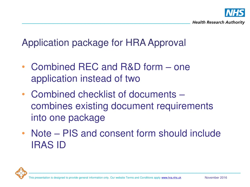 application package for hra approval
