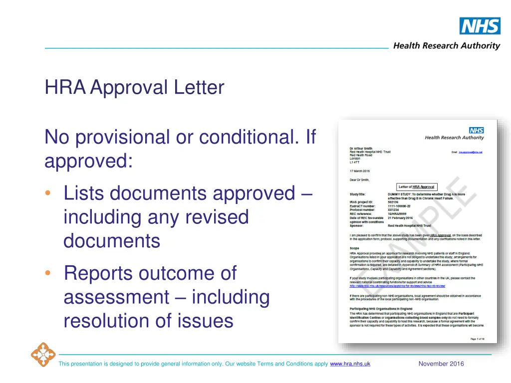 hra approval letter