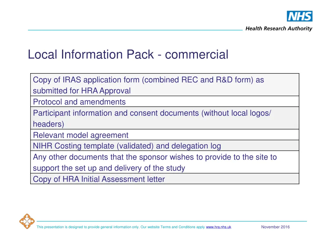 local information pack commercial