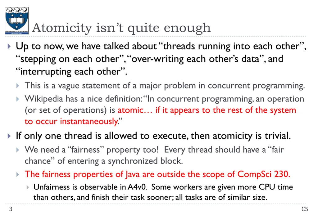 atomicity isn t quite enough