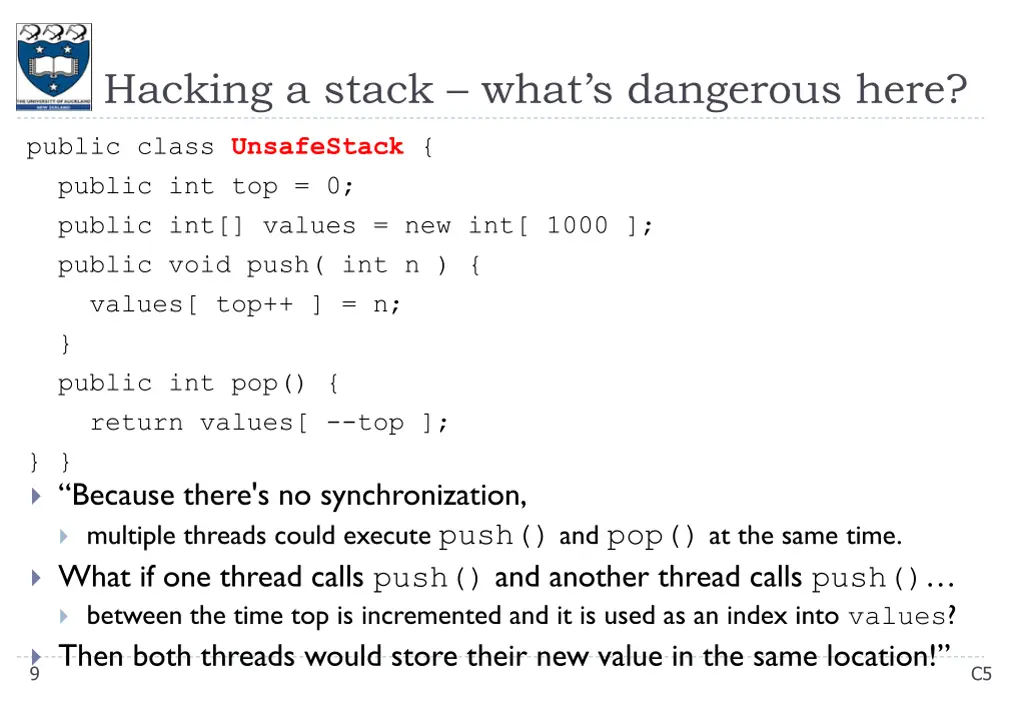 hacking a stack what s dangerous here 1