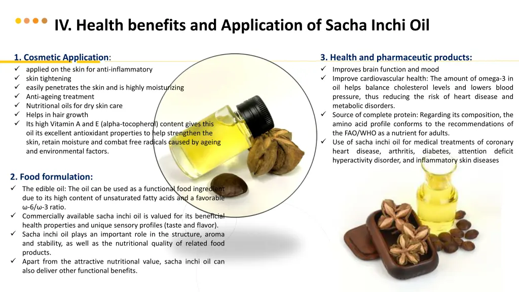 iv health benefits and application of sacha inchi