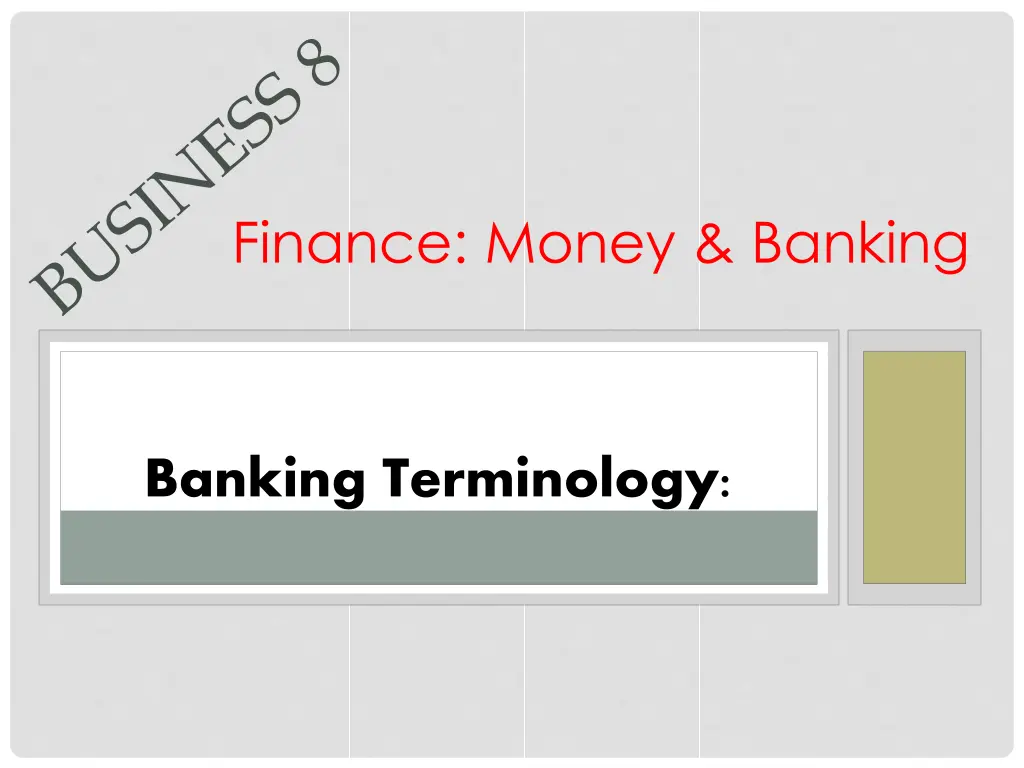 finance money banking 1