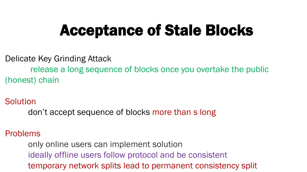 acceptance of stale blocks acceptance of stale