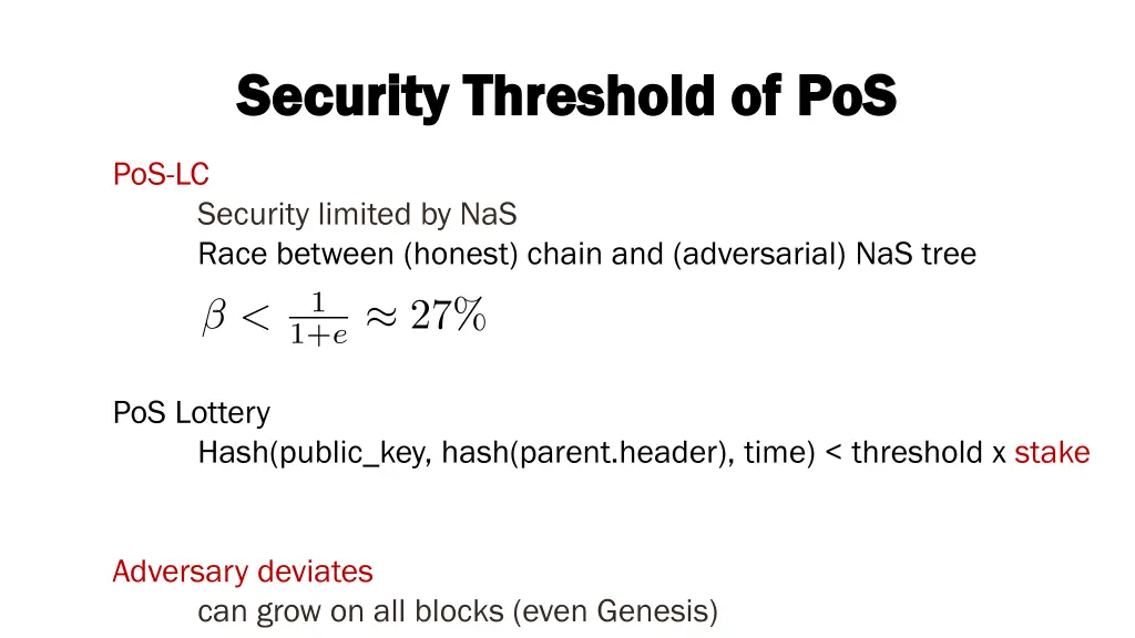 security threshold of security threshold of pos