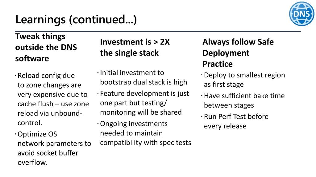 learnings continued