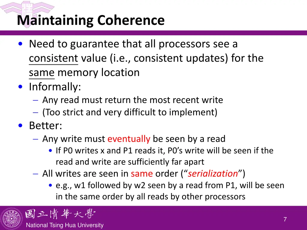 maintaining coherence
