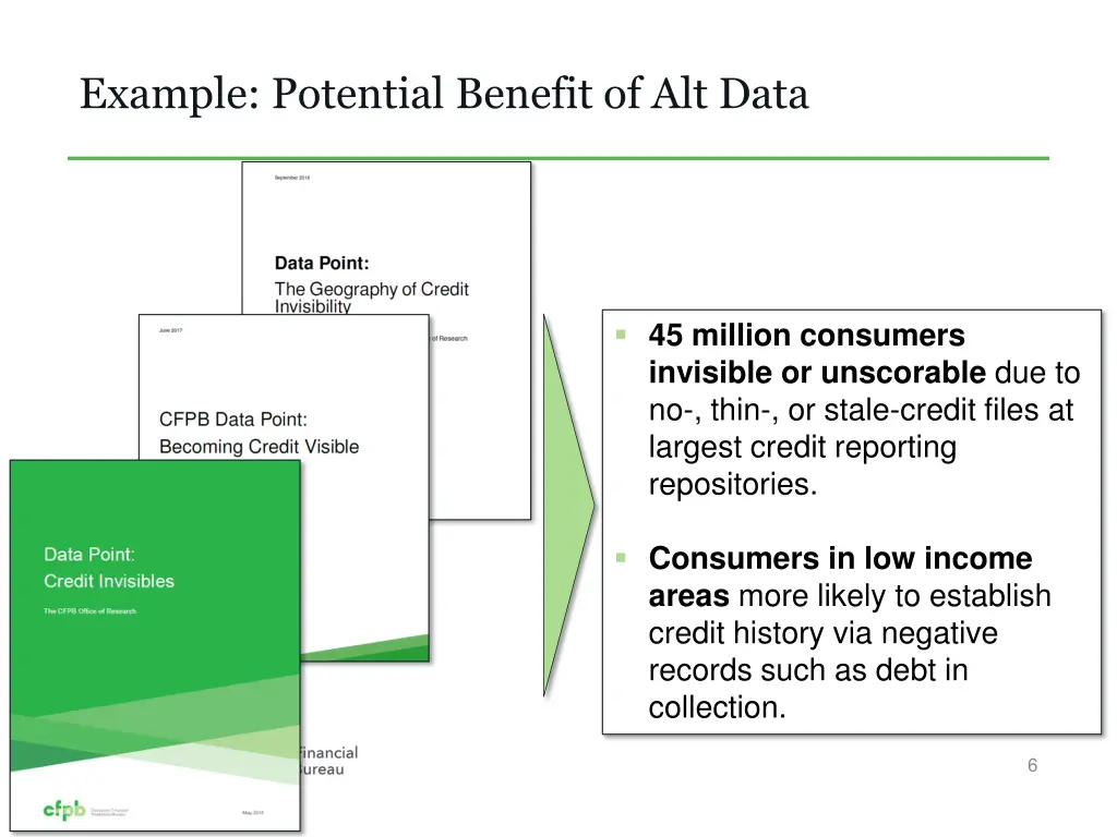 example potential benefit of alt data