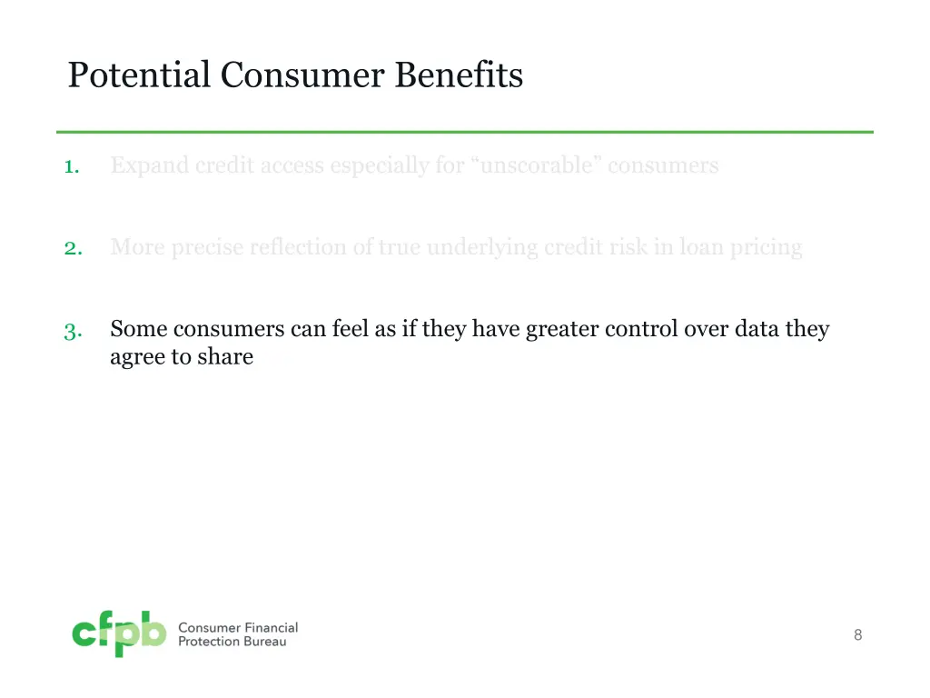 potential consumer benefits 2