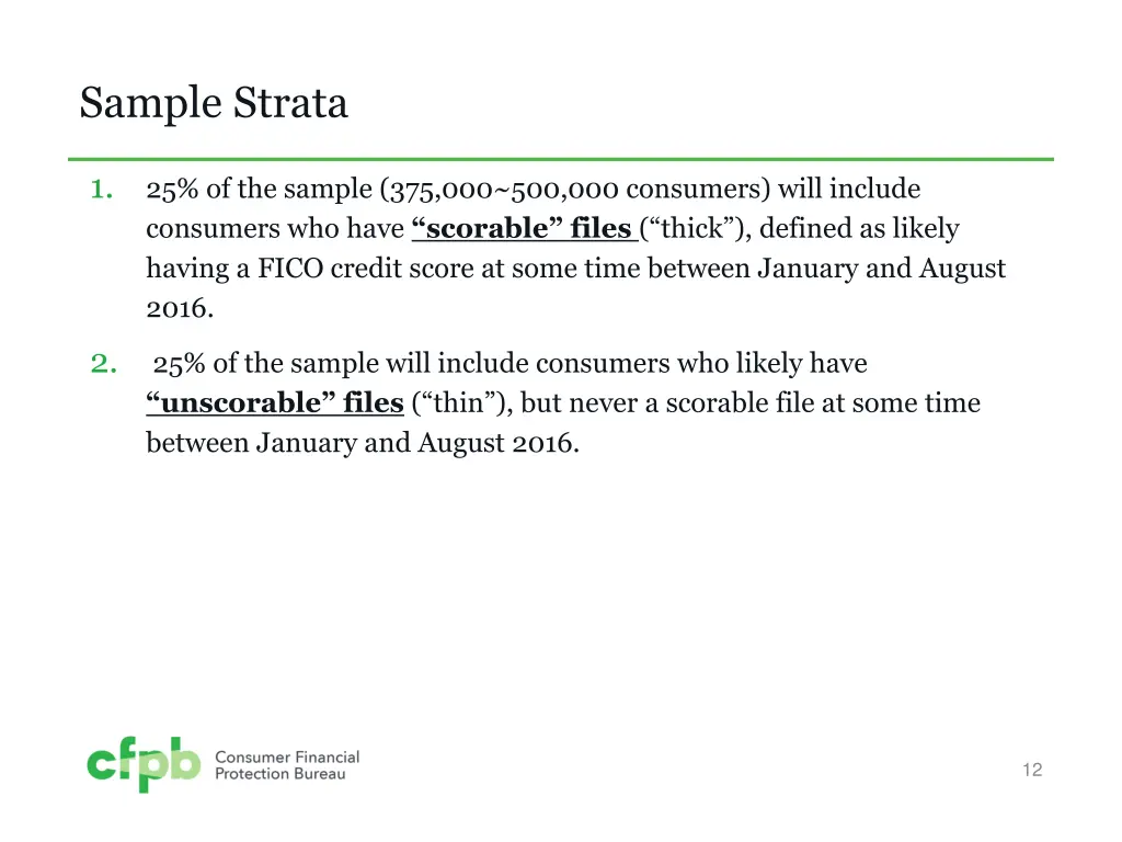 sample strata
