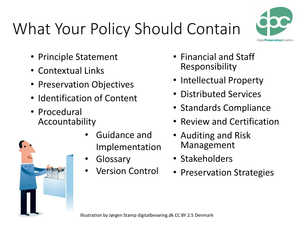 what your policy should contain