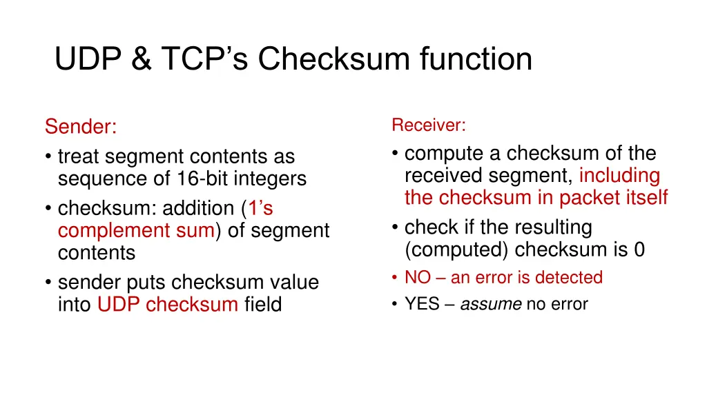udp tcp s checksum function