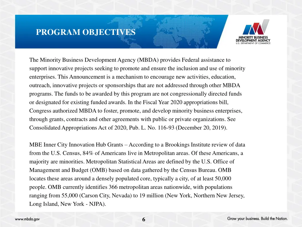 program objectives