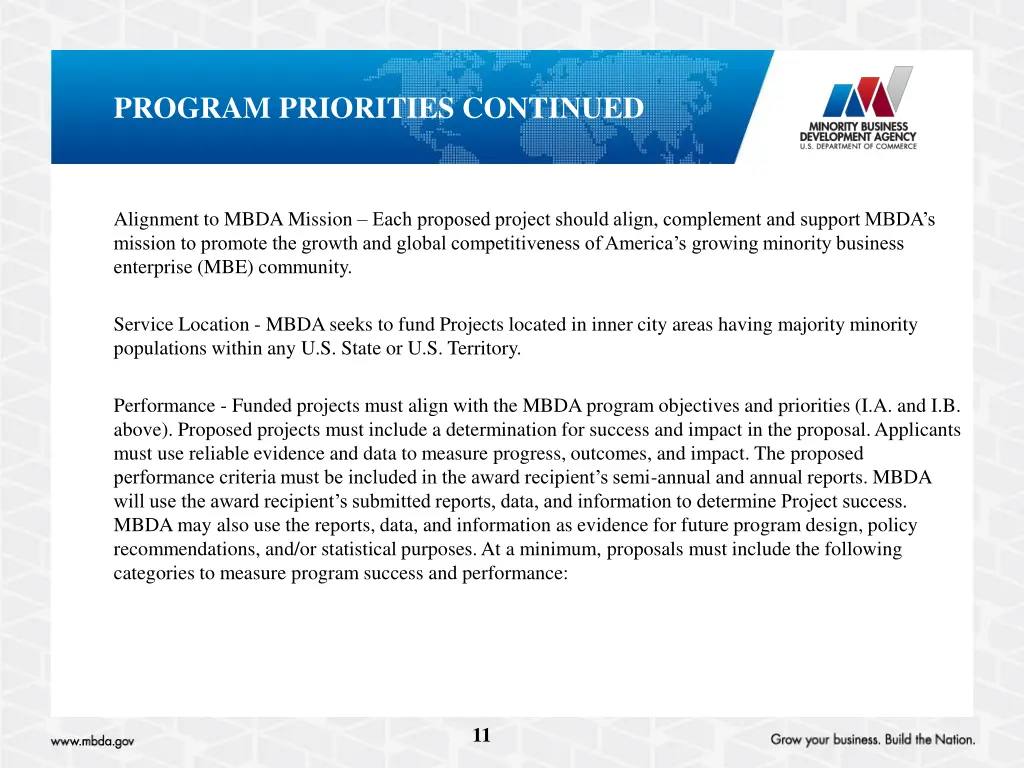 program priorities continued 1