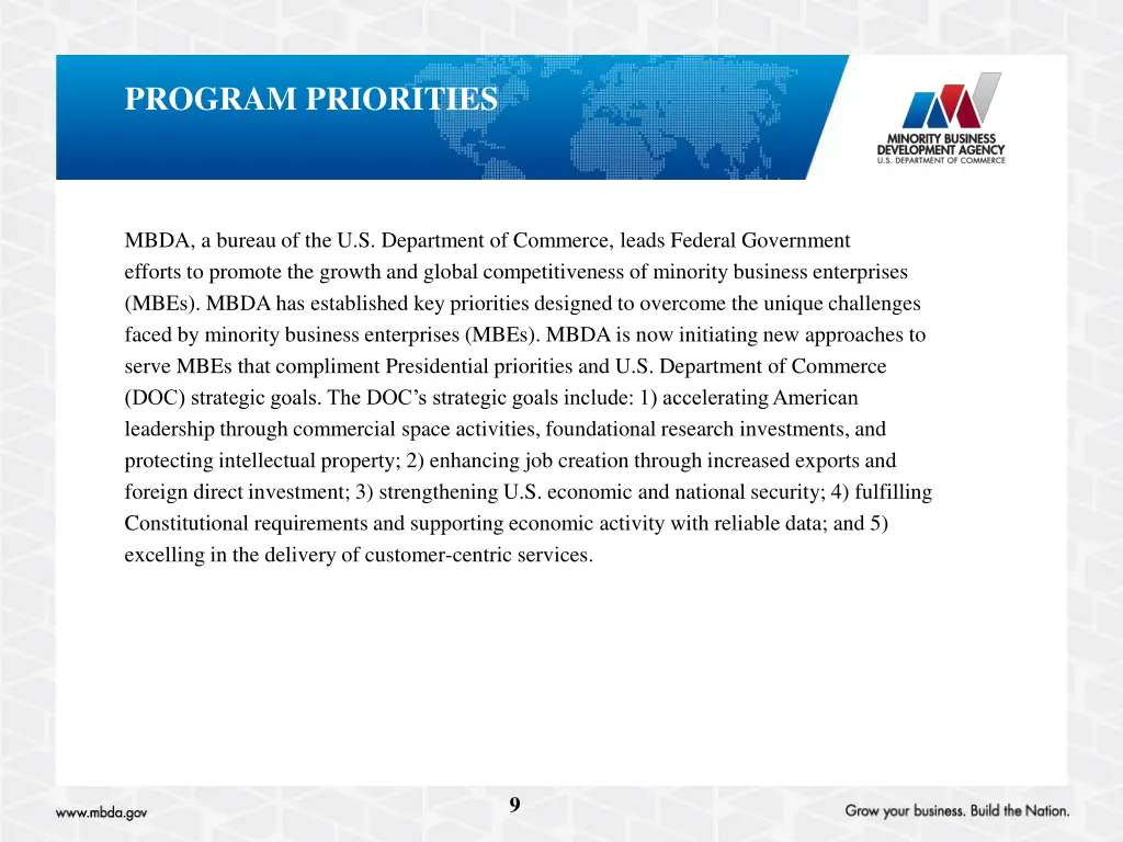 program priorities