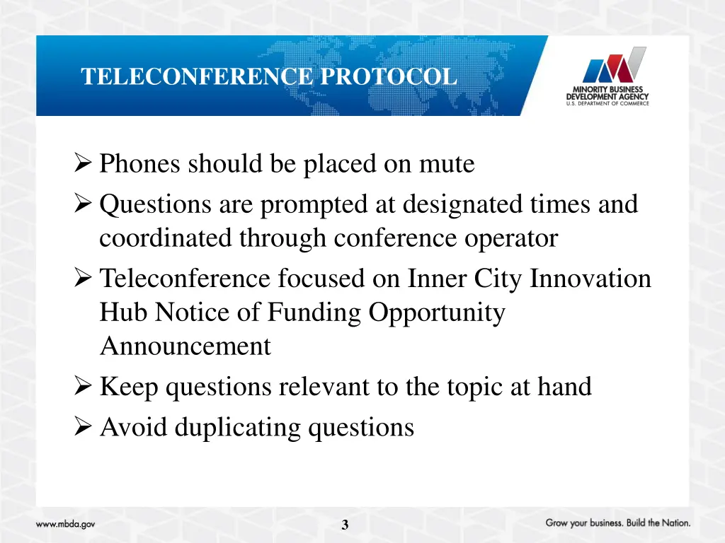 teleconference protocol