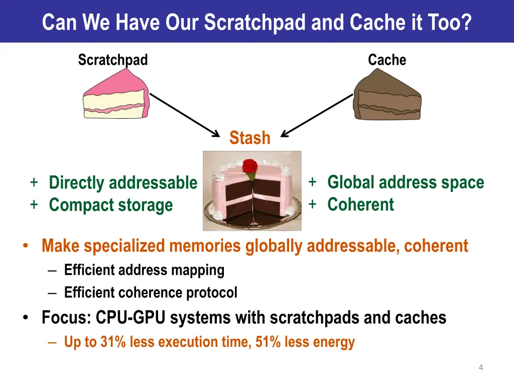 can we have our scratchpad and cache it too