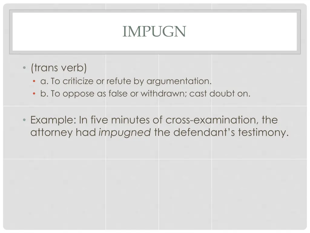 impugn