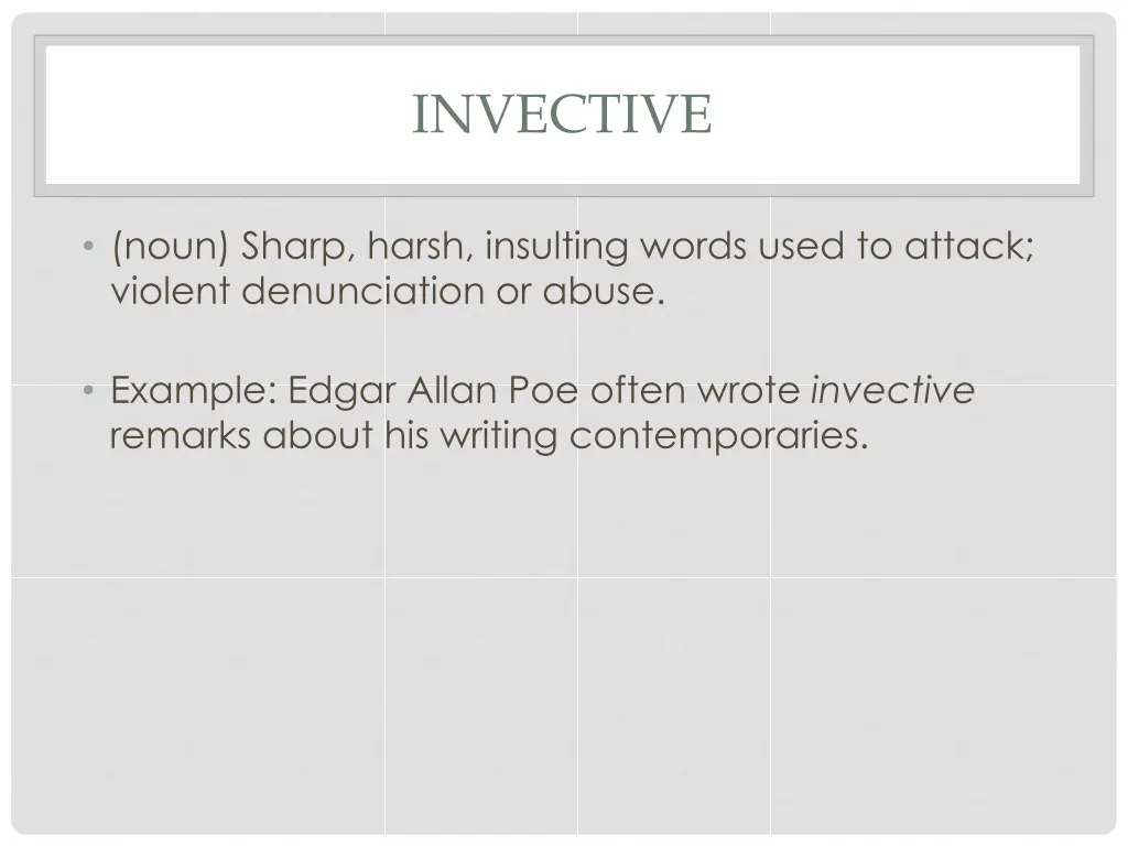 invective