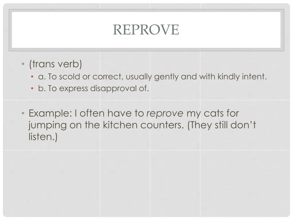 reprove