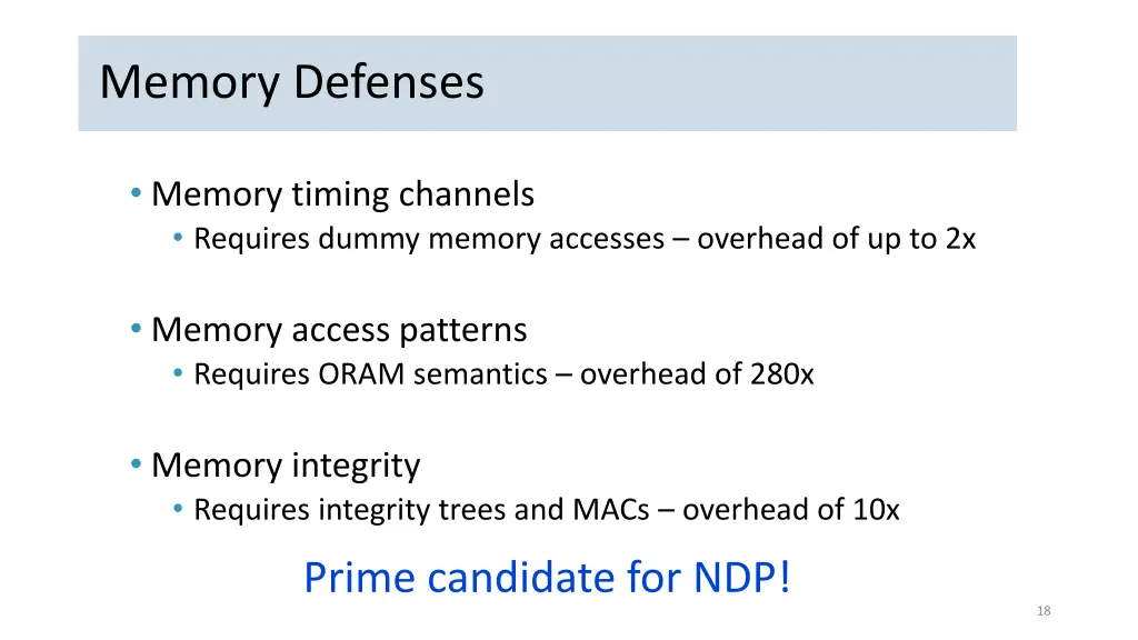 memory defenses