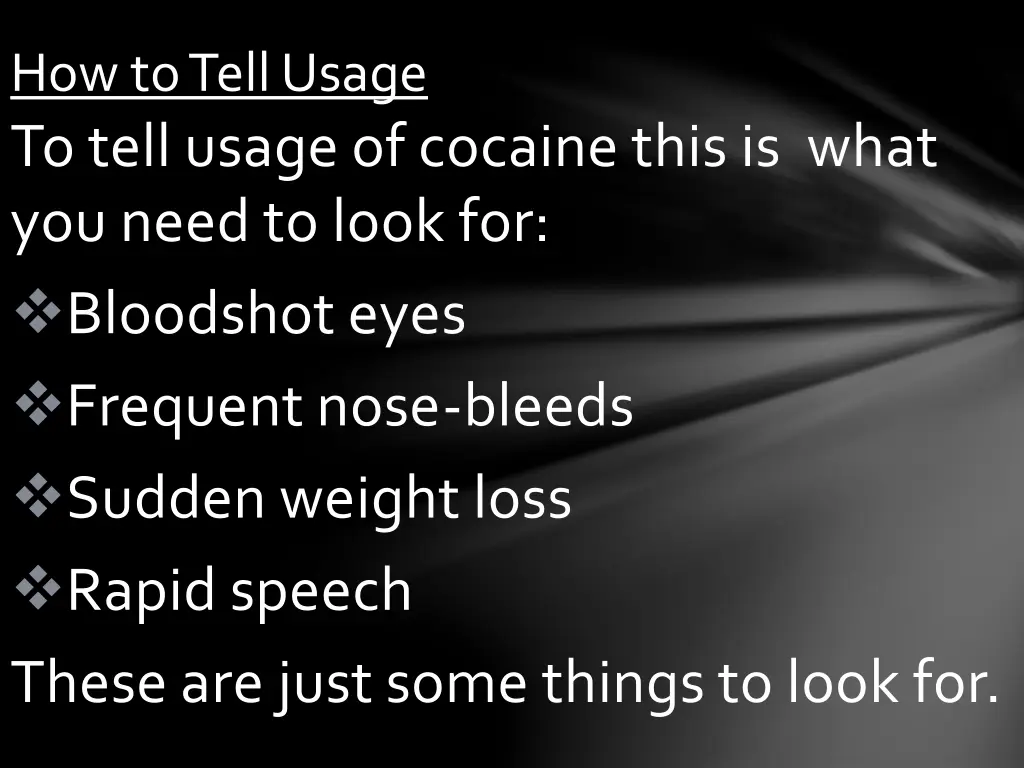 how to tell usage