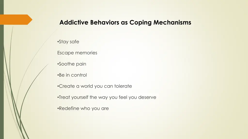 addictive behaviors as coping mechanisms