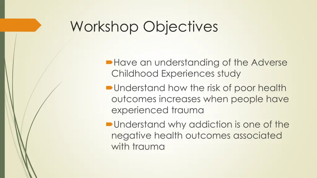 workshop objectives
