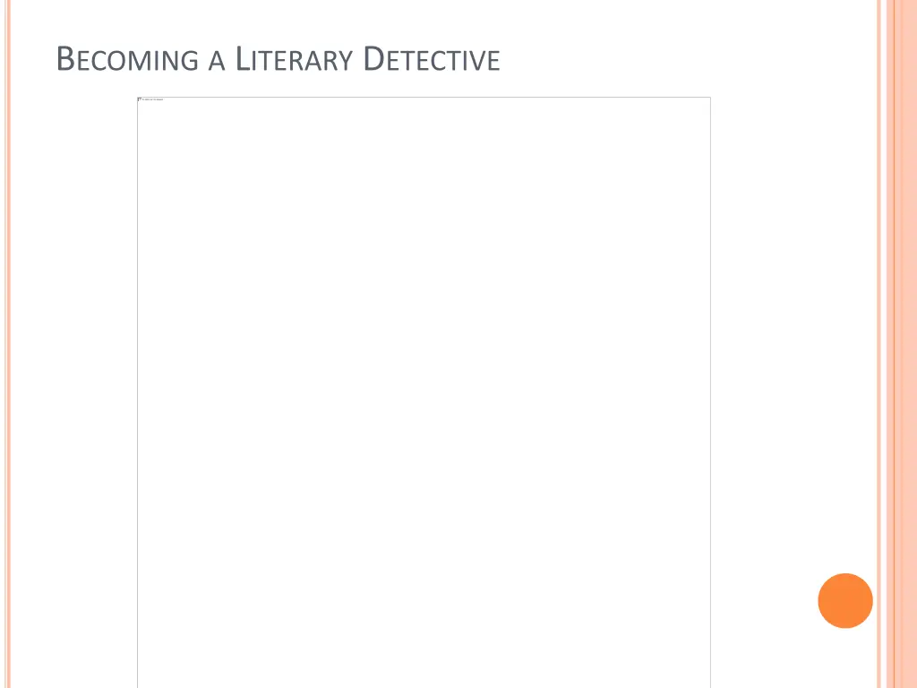 b ecoming a l iterary d etective