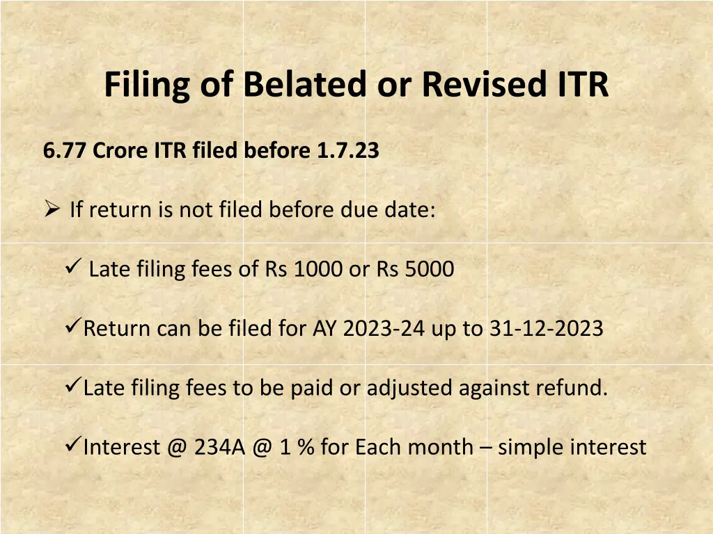 filing of belated or revised itr