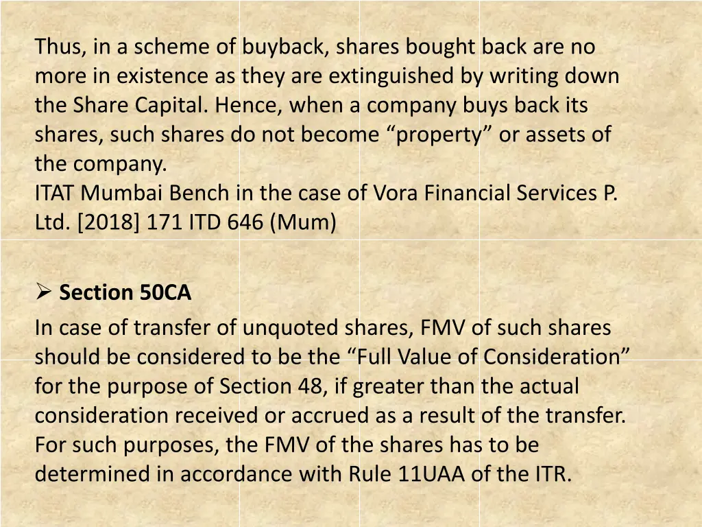 thus in a scheme of buyback shares bought back