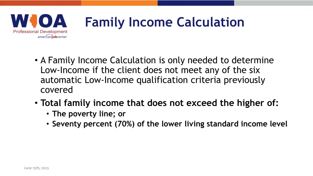 family income calculation 1