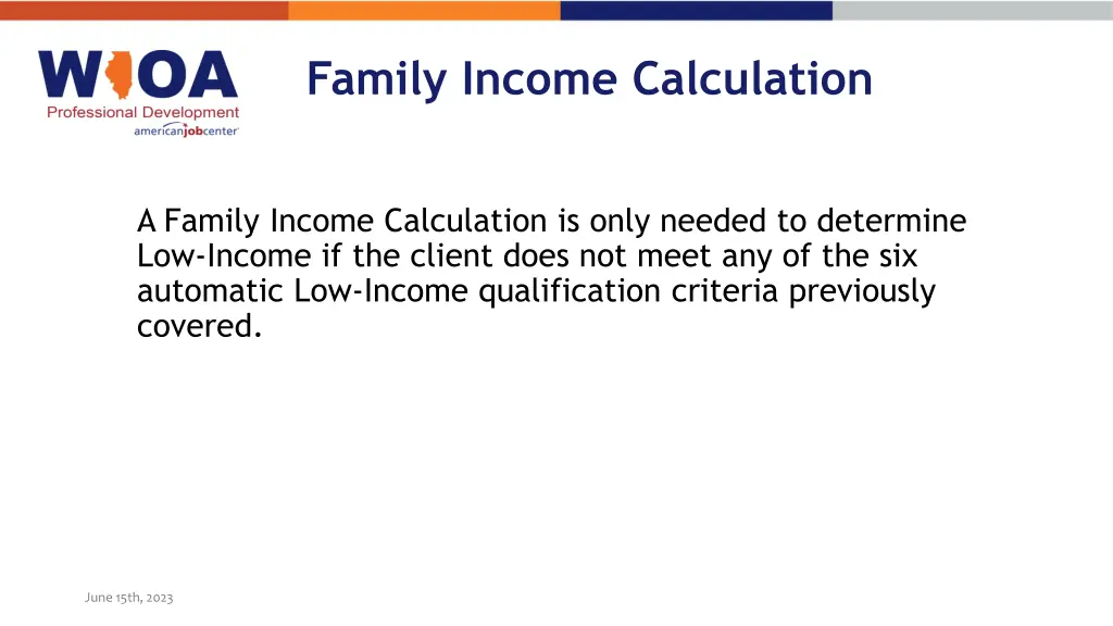 family income calculation