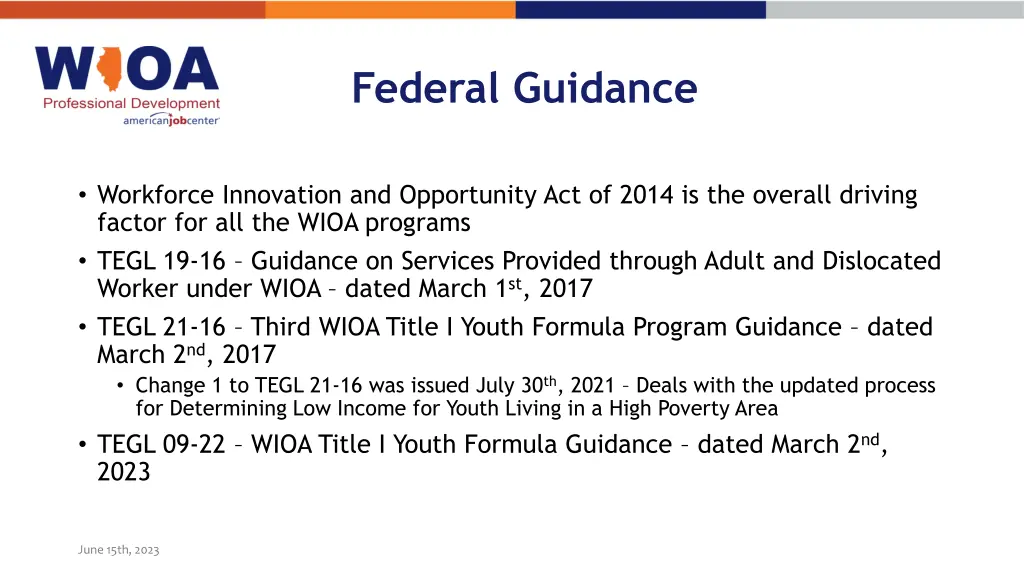 federal guidance