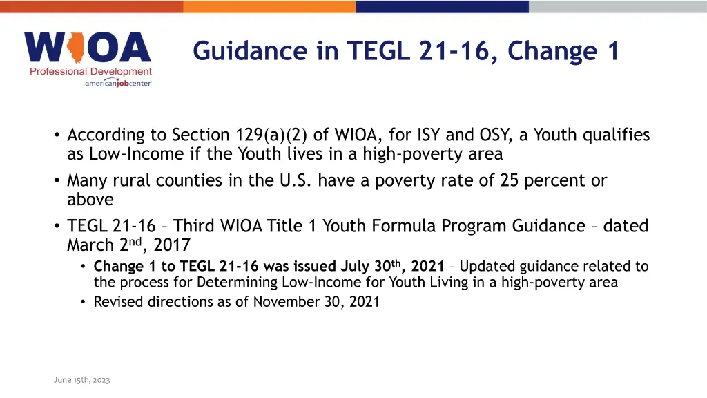 guidance in tegl 21 16 change 1