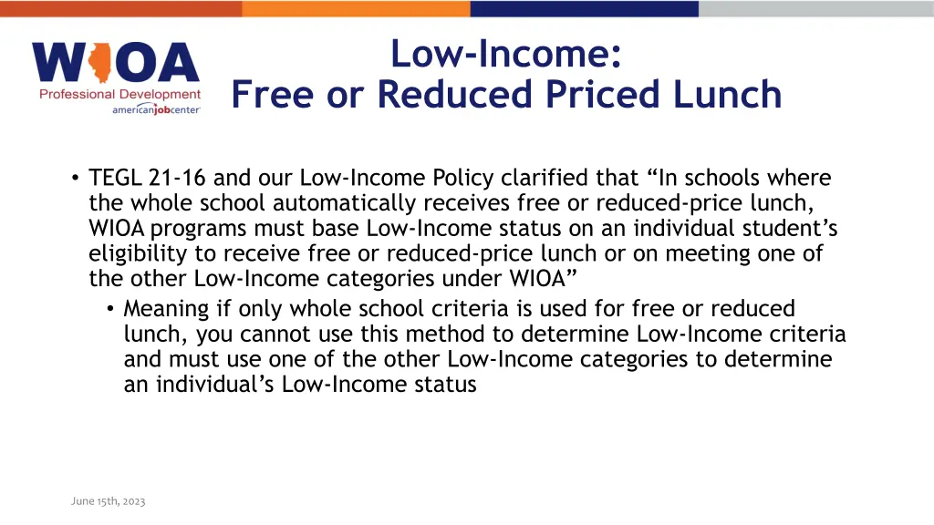 low income 1