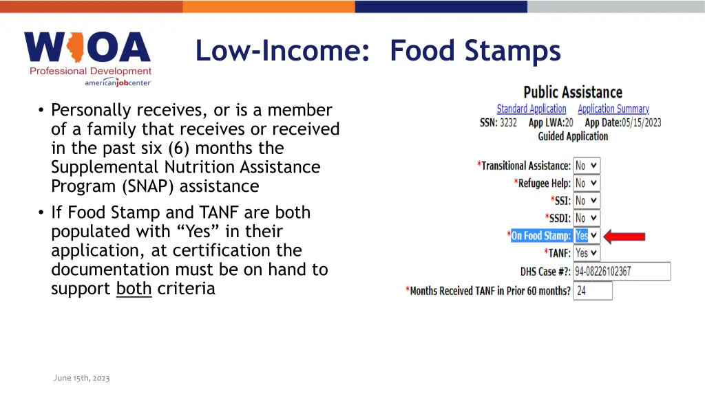 low income food stamps