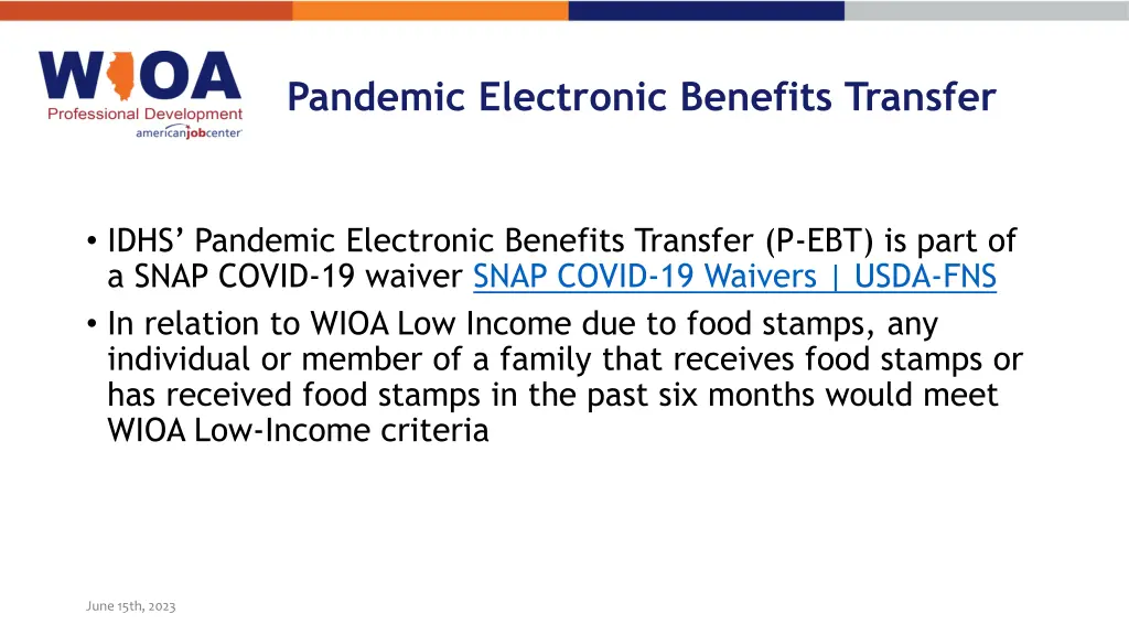 pandemic electronic benefits transfer