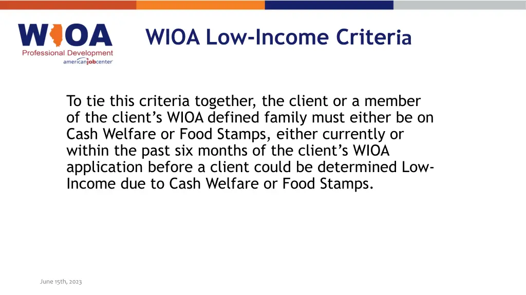 wioa low income criter ia
