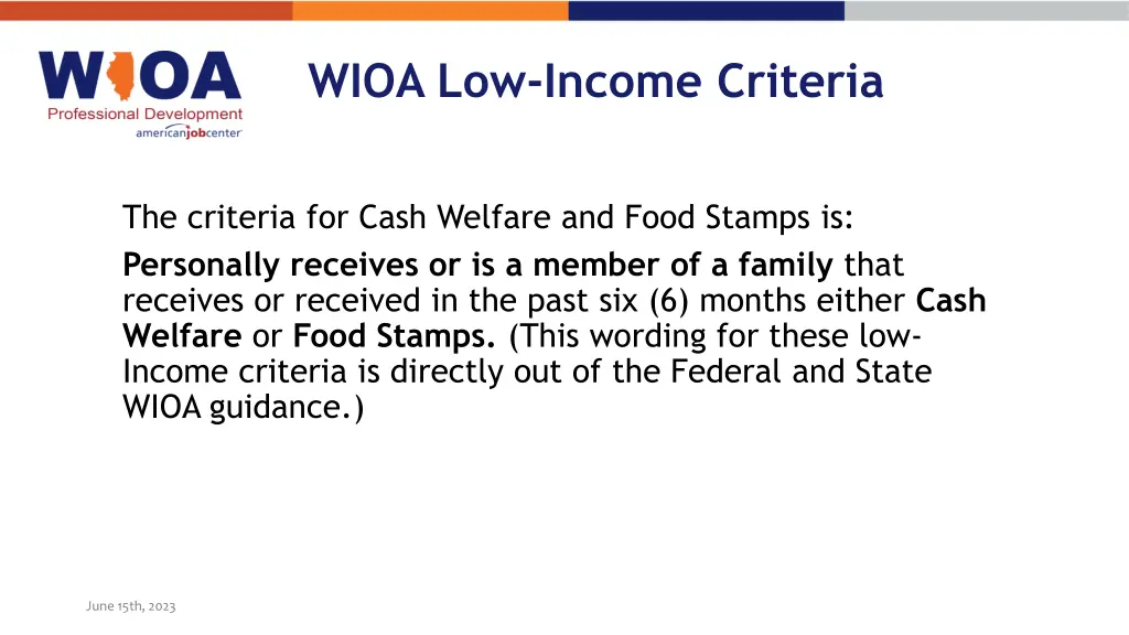 wioa low income criteria