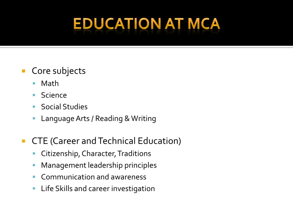 core subjects math science social studies