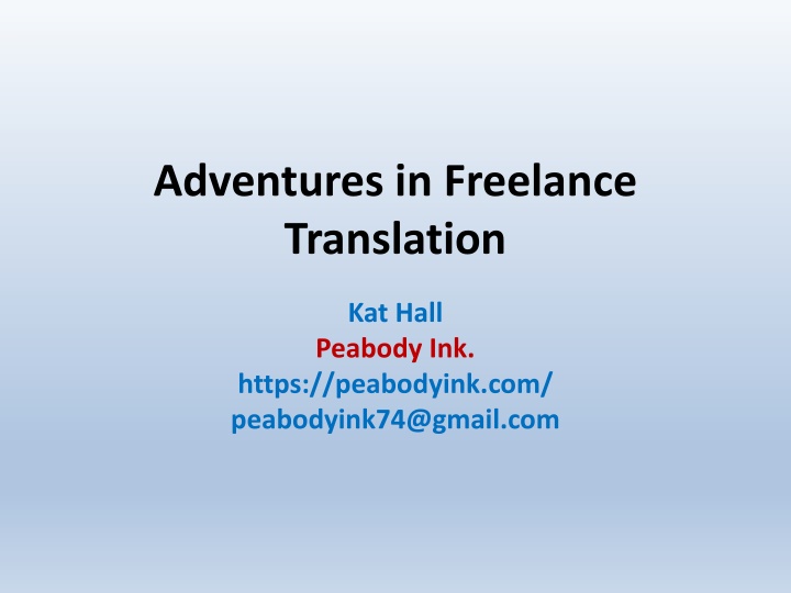 adventures in freelance translation