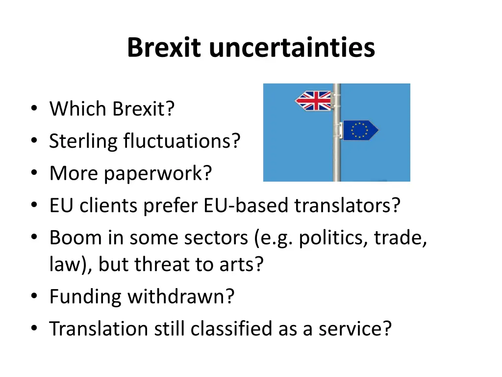 brexit uncertainties