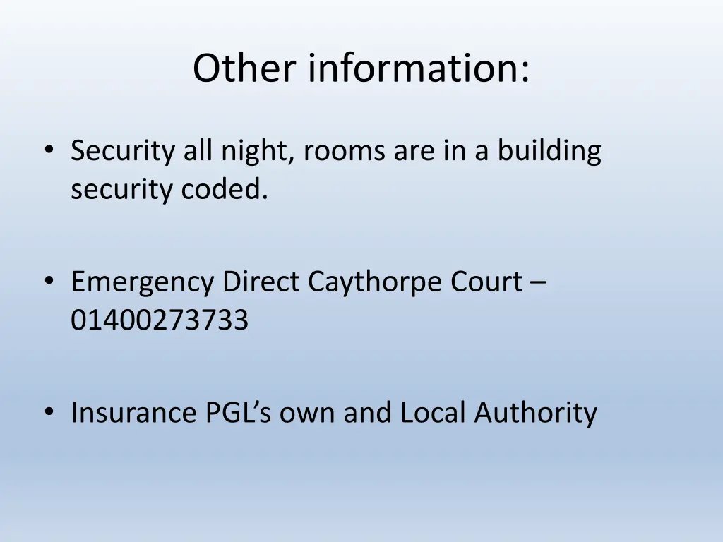 other information