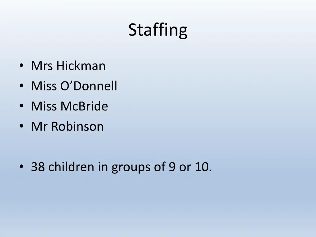 staffing