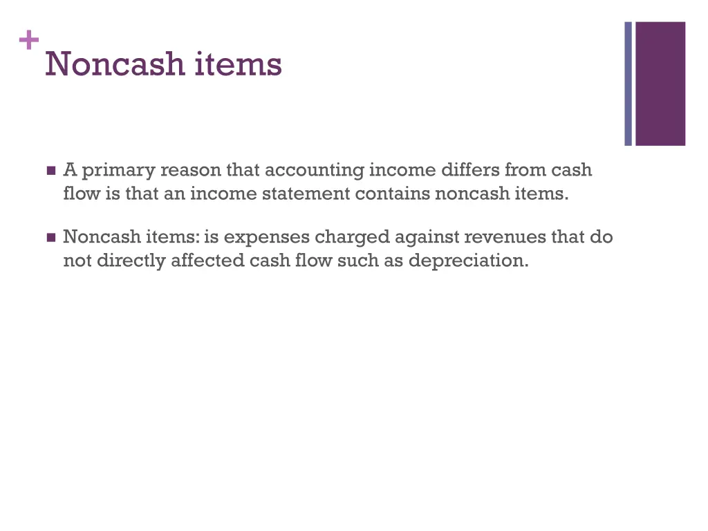 noncash items