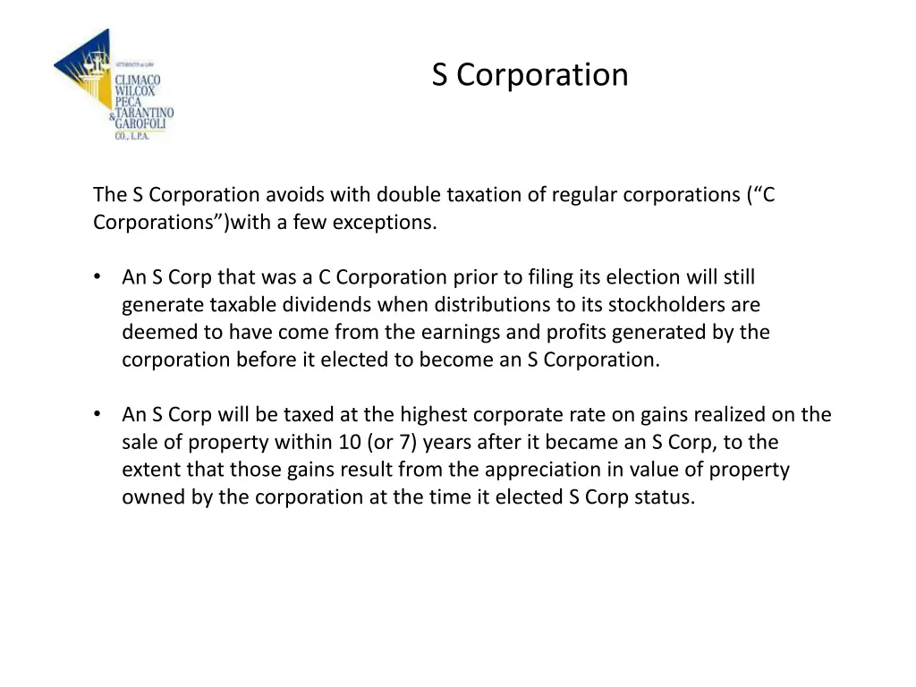 s corporation