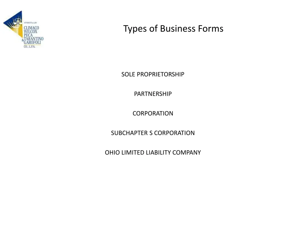 types of business forms