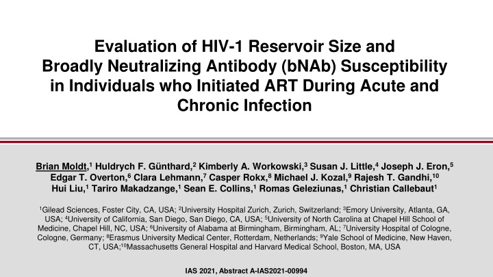 evaluation of hiv 1 reservoir size and broadly